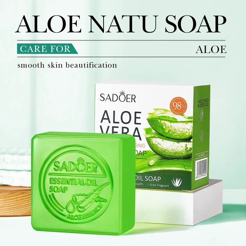 SADOER Aloe Vera Foaming Face Wash Soap – Moisturizing & Firming Foaming Facial Cleanser Qme