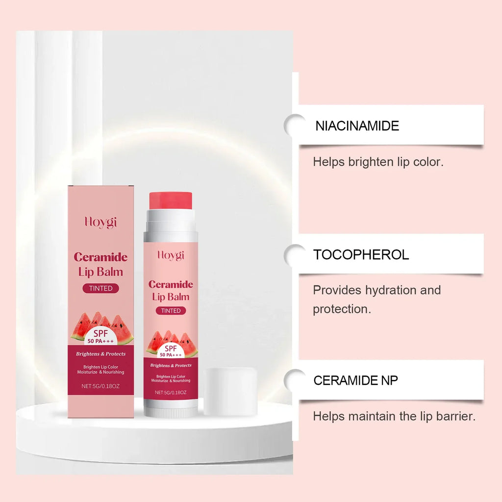 SPF 50+ Lip Balm | Beetroot, Kojic Acid & Ceramide Tinted Balm Tinted SPF Lip Balm Qme