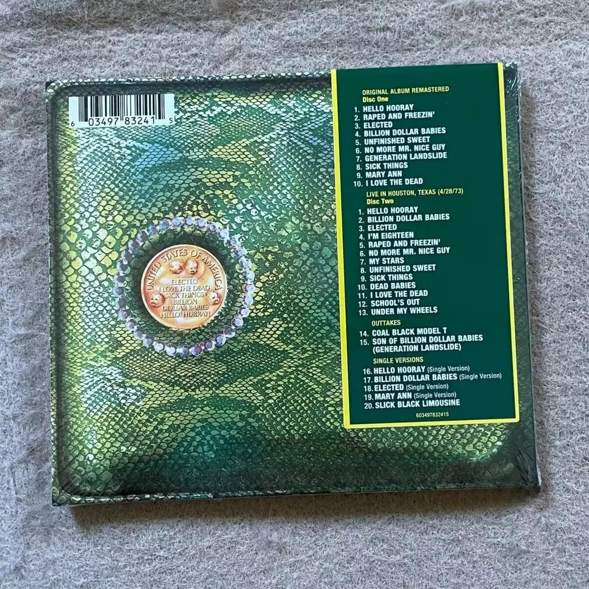 Vintage Rock Remastered Compilation CD – Snake Skin Emblem Rock Compilation CD Qme