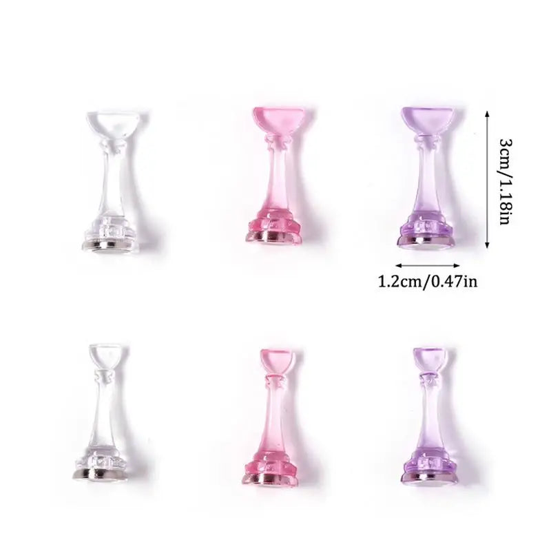 Acrylic Nail Tips Display Stand Holder – Magnetic, 5-Pack Nail Art Stand Qme