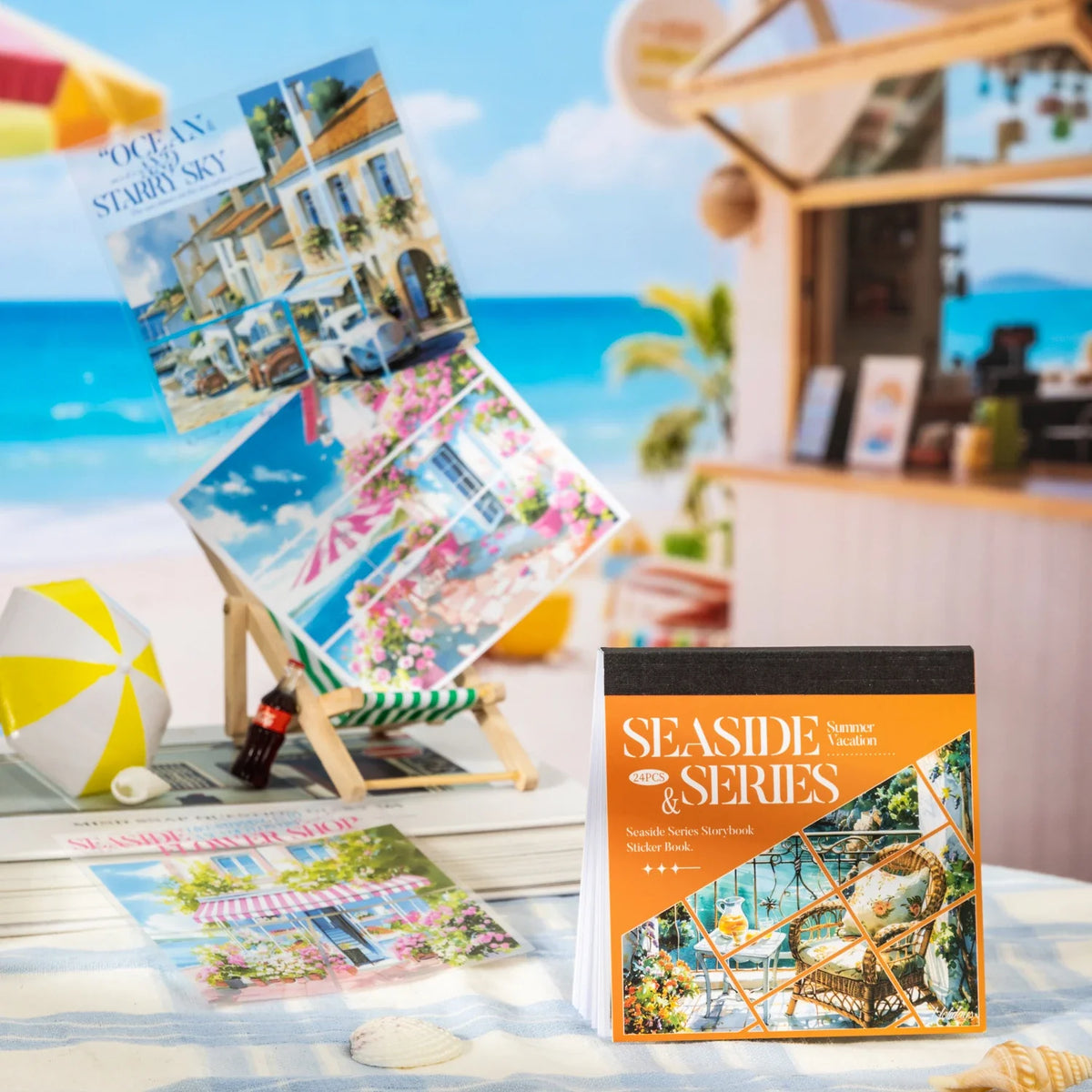 Beautiful Scenery Aesthetic Sticker Book – 120 Sheets, 24 Designs Decorative Sticker Book Qme