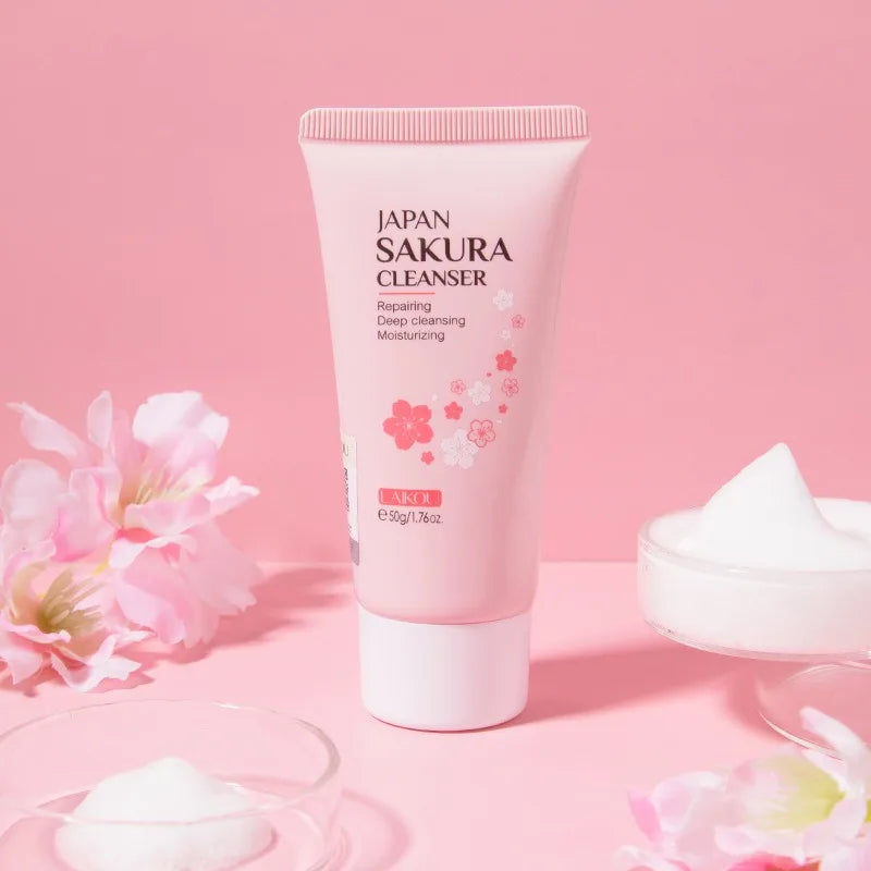 LAIKOU Sakura Cherry Blossom Facial Cleanser – 50g Facial Cleanser Qst