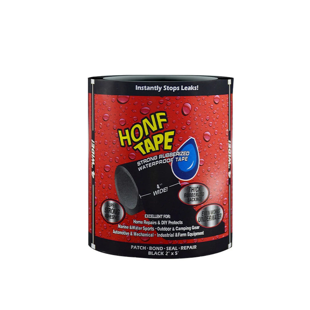 Black Heavy-Duty Waterproof Adhesive Repair Tape – Multi-Use Adhesive Repair Tape Qme