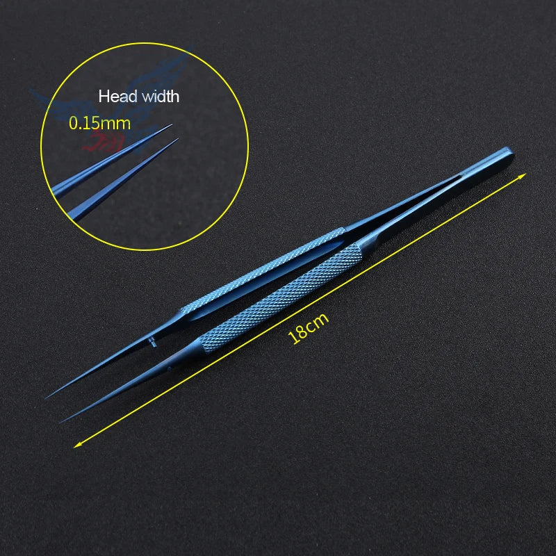 Qme Titanium Stainless Steel Micro Tweezers – Straight & Elbow Precision Tweezers Qme Brown