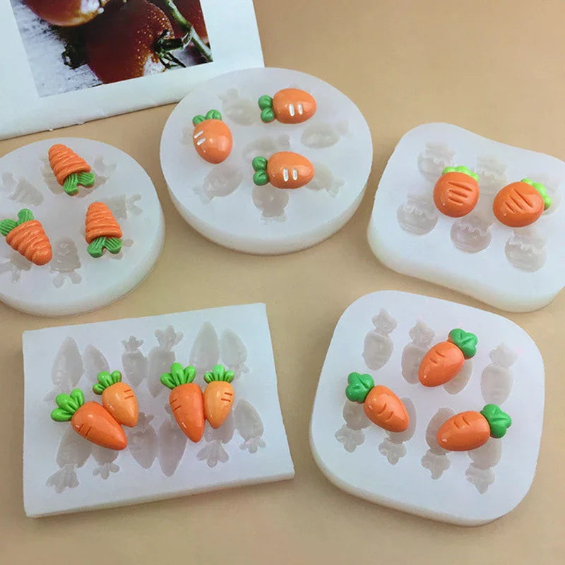 Mini Carrot Silicone Molds for Cakes, Chocolate & Easter Silicone Baking Mold Qme