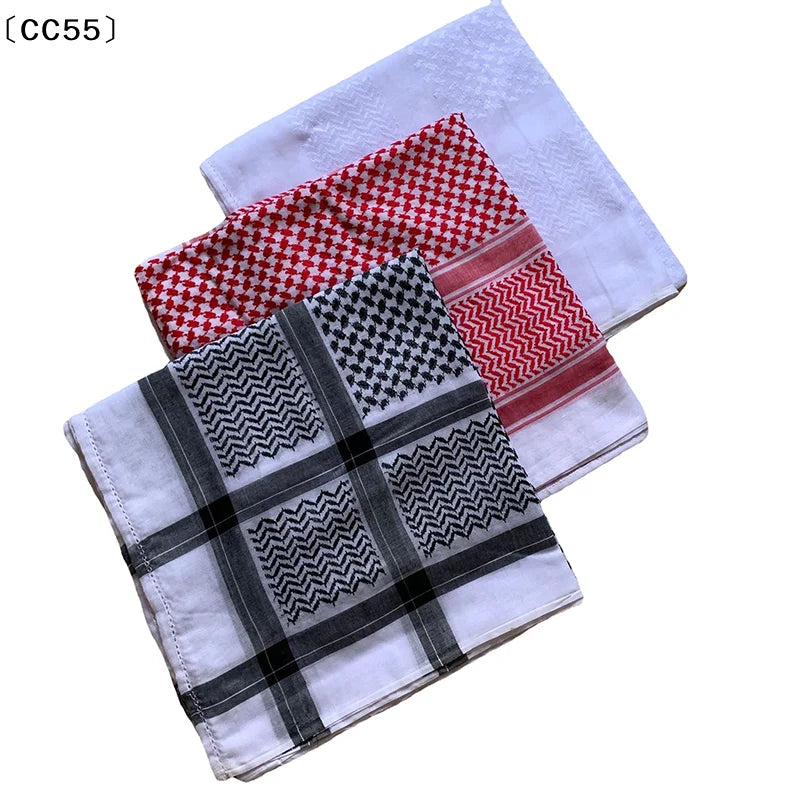 Men's Plaid Arab Turban Headscarf – Dubai Desert Neck Wrap Turban Headscarf Qst