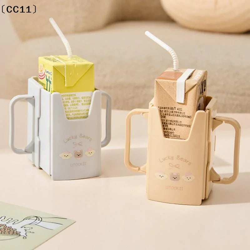 Anti-Squeeze Juice Box Holder – Adjustable Portable Cup Holder Juice Box Holder Qme