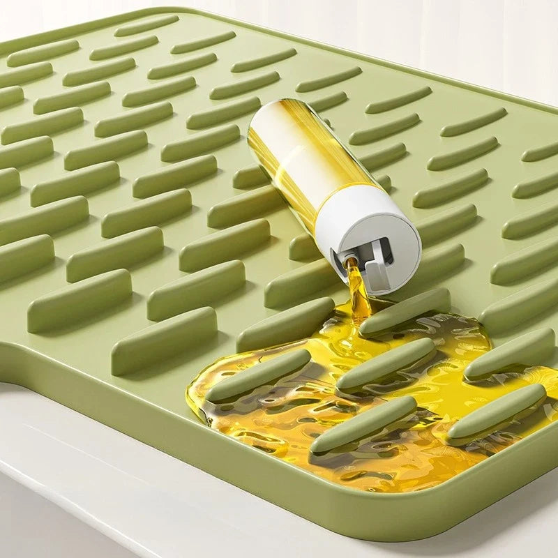 Silicone Kitchen Sink Drip Mat – Fruit & Vegetable Draining Pad Silicone Draining Mat Qme