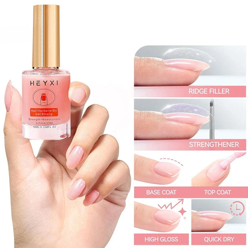 Natural Pink Nail Polish Hardener – Lasting Luster & Smooth Finish Nail Polish Hardener Qme