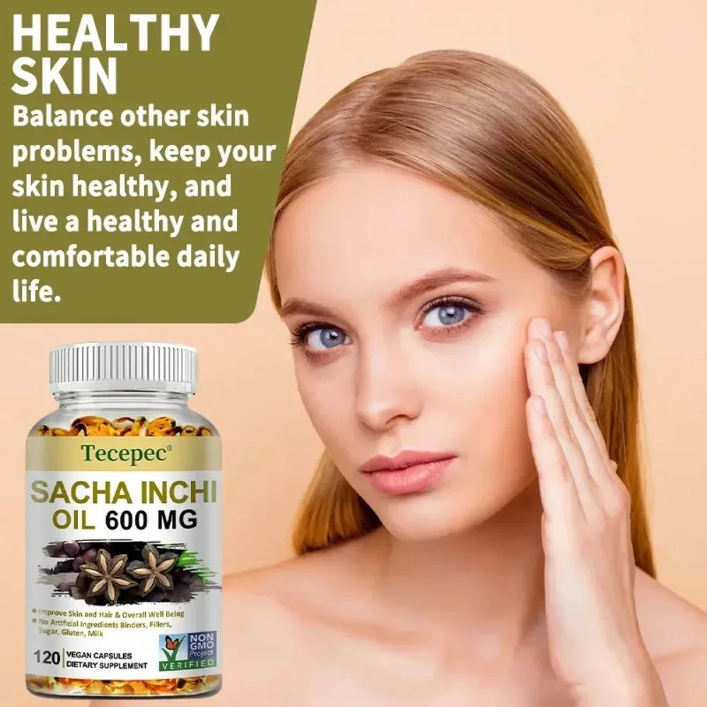 Sacha Inchi Oil Supplement – Brain, Joint & Immune Support Oil Supplement Capsules Qst