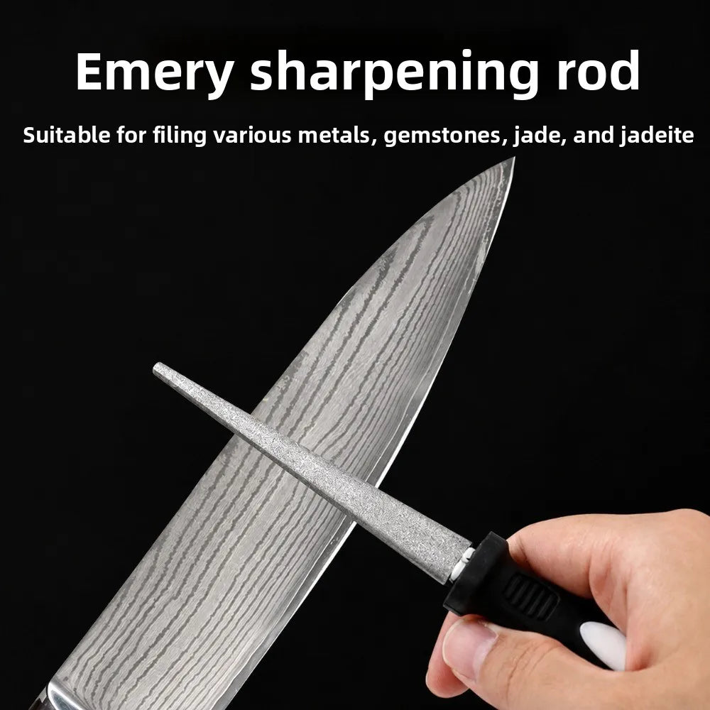 Diamond Grinding Sharpener – Ergonomic Handle, Curved & Flat Knife Sharpener Qme