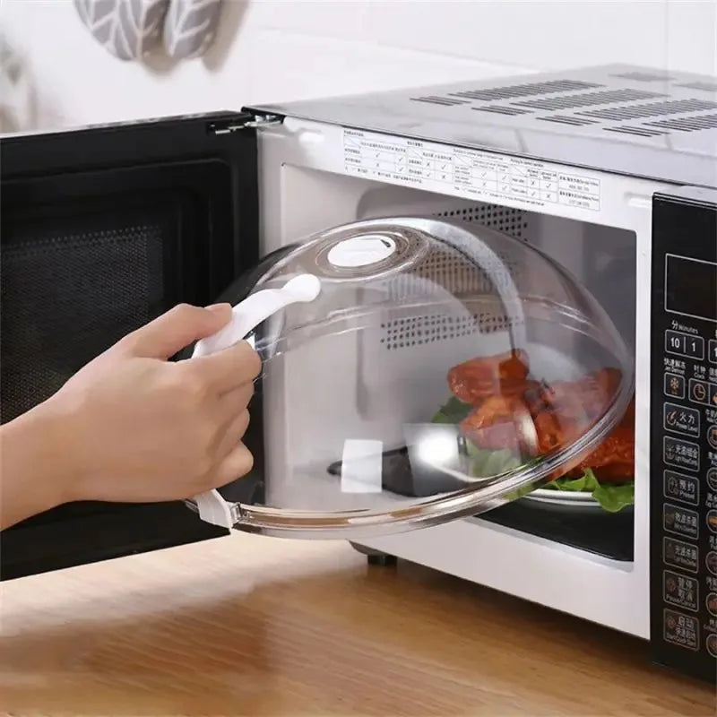 Microwave Food Splash Guard Cover with Steam Vent & Handle Microwave Cover Qme