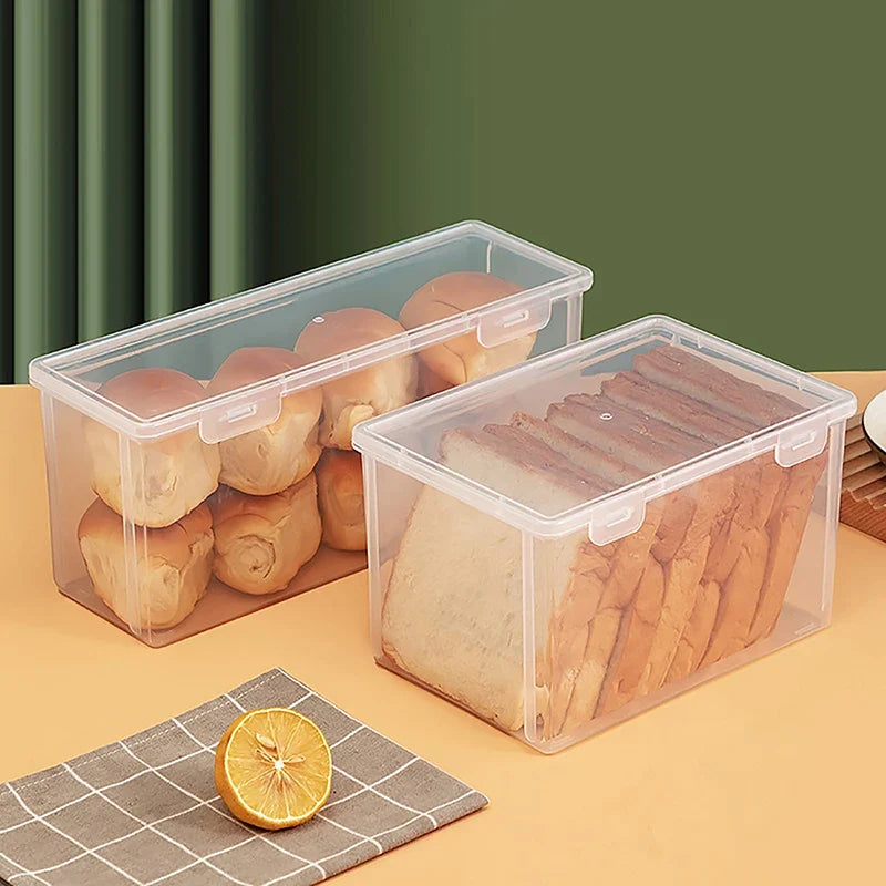 Airtight Cake & Bread Container – Clear Fridge Storage Box Food Storage Container Qme