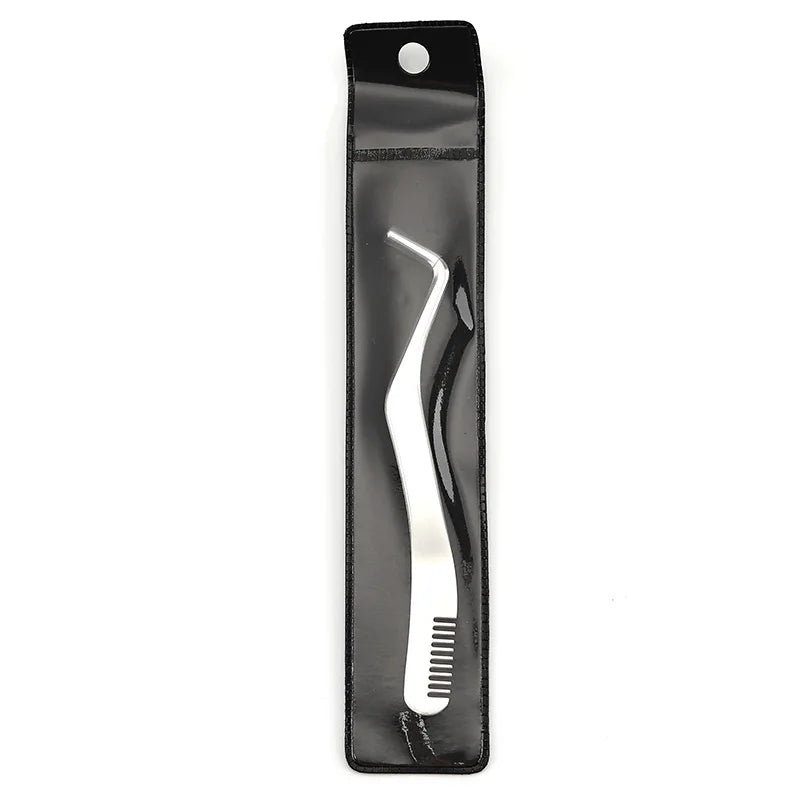Stainless Steel Eyelash Comb Tweezers – Anti-Static Eyelash Tweezers Qme Silver China Mainland