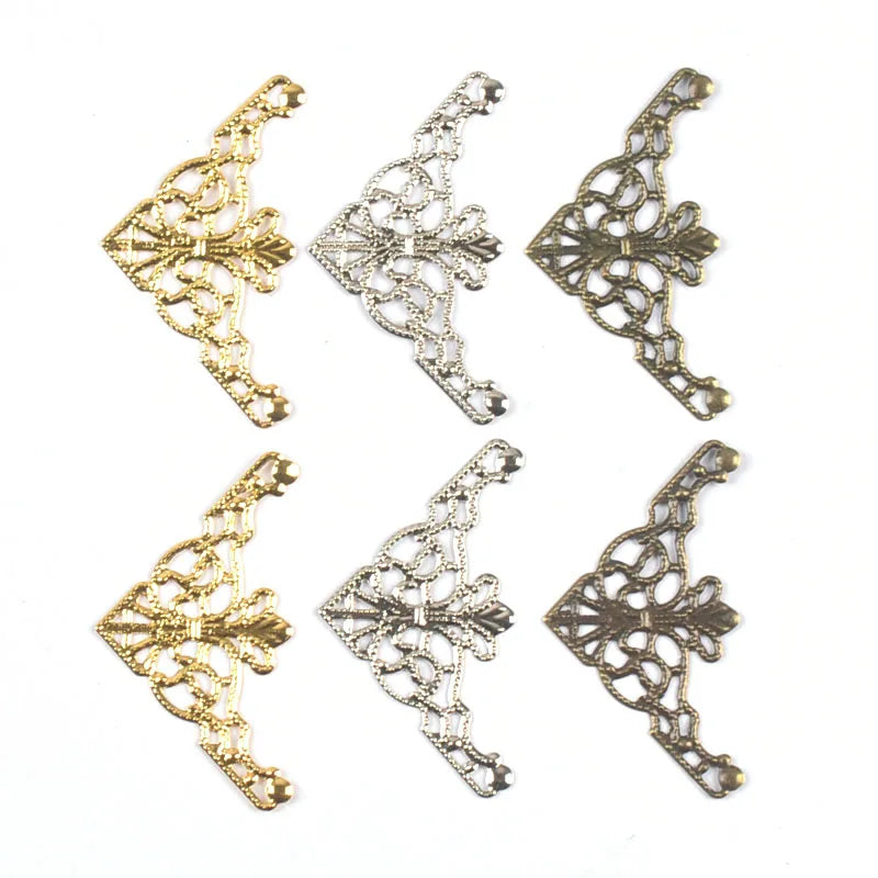 Antique Metal Filigree Corner Protector Wraps – Set of 3 Filigree Corner Wraps Qme