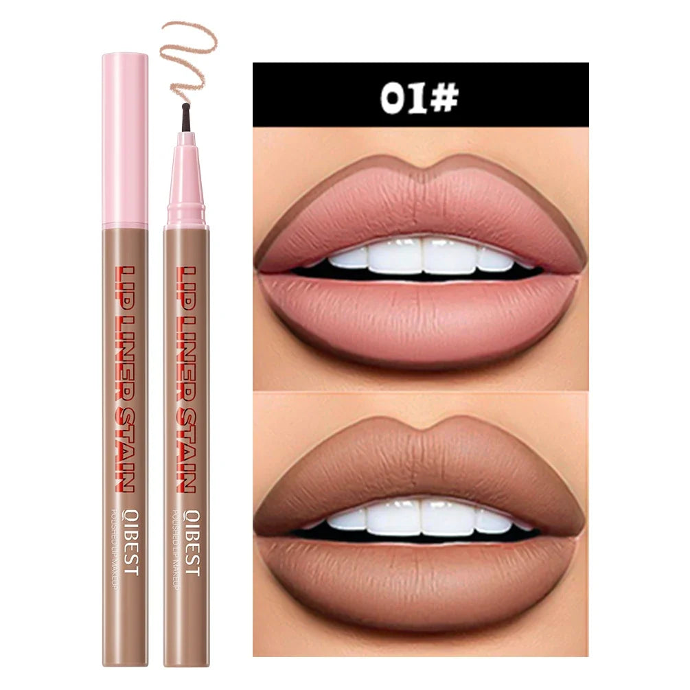 QIBEST Matte Liquid Lipliner – Waterproof Plumping Lip Stain Liquid Lip Liner Qme 01