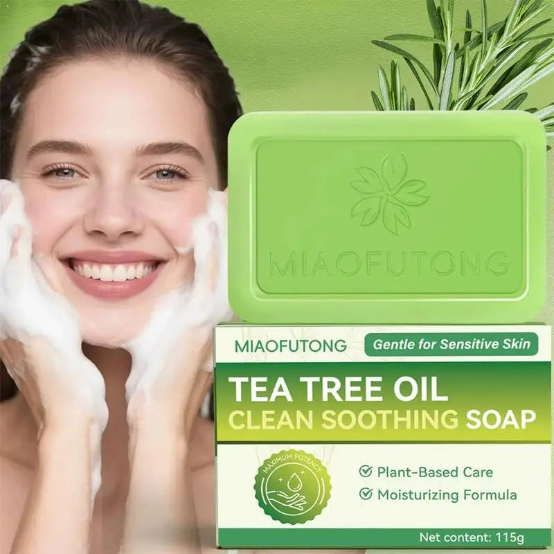 Tea Tree Oil Soap for Sensitive Skin | MIAOFUTONG Bar Cleansing Bar Soap Qme