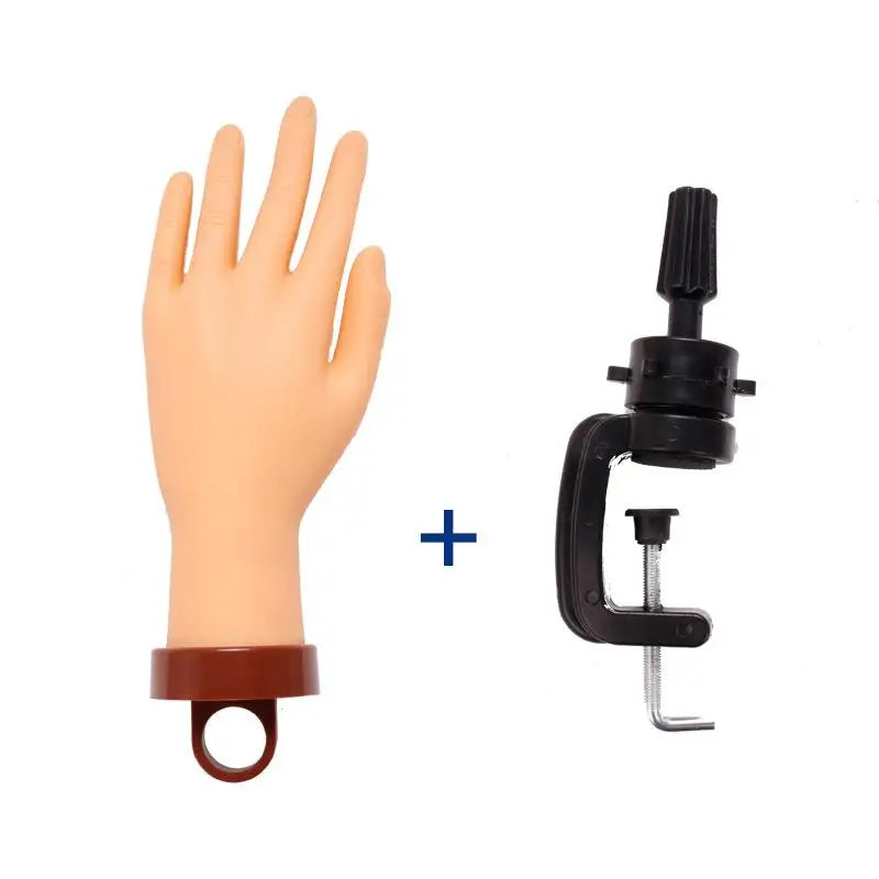 Nail Practice Mannequin Hand with Desktop Bracket | Qme Nail Practice Hand Qme