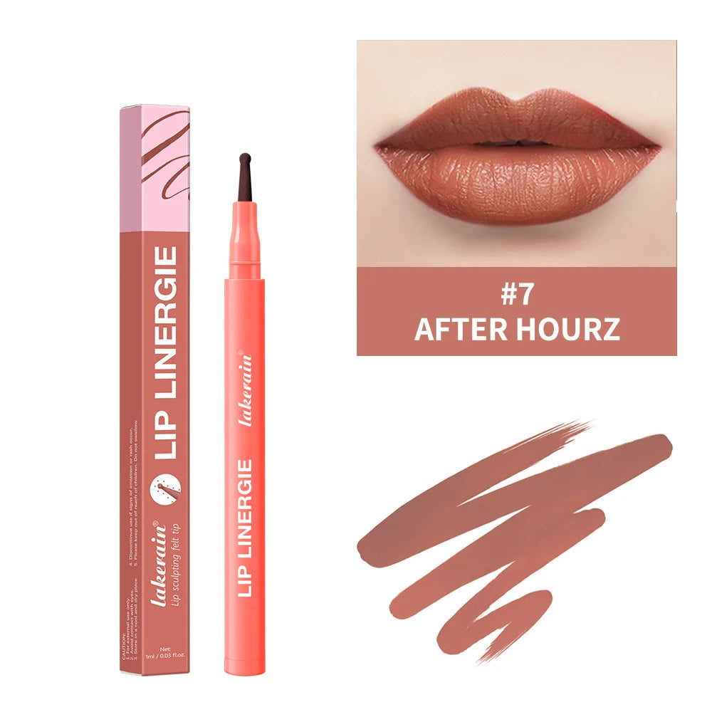 Lakerain Ballpoint Lip Liner – Waterproof Long-Lasting Lip Pen Lip Liner Pen Qst 07