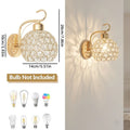 Crystal LED Wall Lamp – Modern Minimalist Bedroom Light LED Wall Sconce Qme Gold