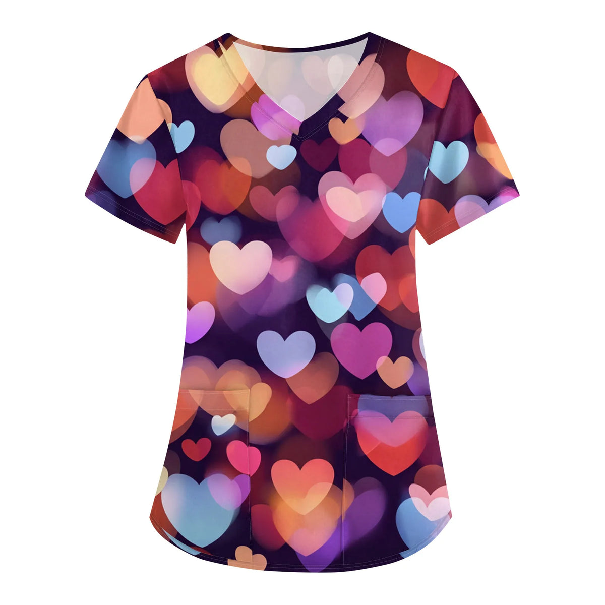 Women's Short Sleeve Scrub Top | Pharmacy & Salon Uniform Scrub Top Qme Pink M