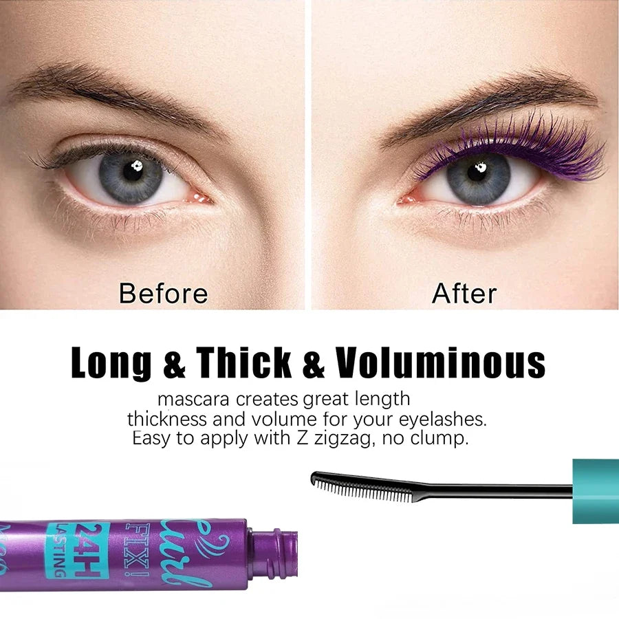 Colorful Waterproof Mascara – Curling & Fast Drying | 8 Shades Waterproof Mascara Qme