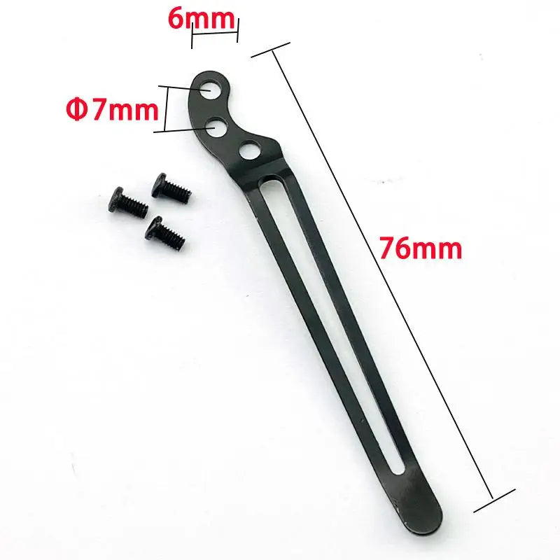Stainless Steel DIY Folding Knife Back Clip Holder – Black Knife Back Clip Qst