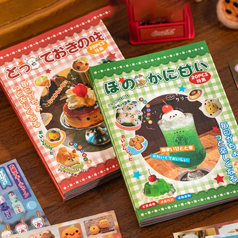 Japanese Snack Sticker Book – Izakaya & Dessert Shop Elements Craft Sticker Book Qme