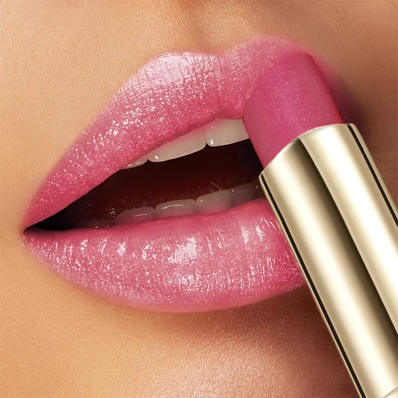 Shiny Waterproof Lipstick – 5 Vibrant Long-Lasting Colors Lipstick Qme