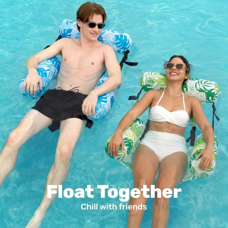 Inflatable Pool Float Lounge Chair – Foldable PVC Sofa Inflatable Pool Float Qme