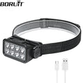 BORUiT K354 Motion Sensor LED Headlamp – 1000 Lumen USB-C LED Headlamp Qst Default Title