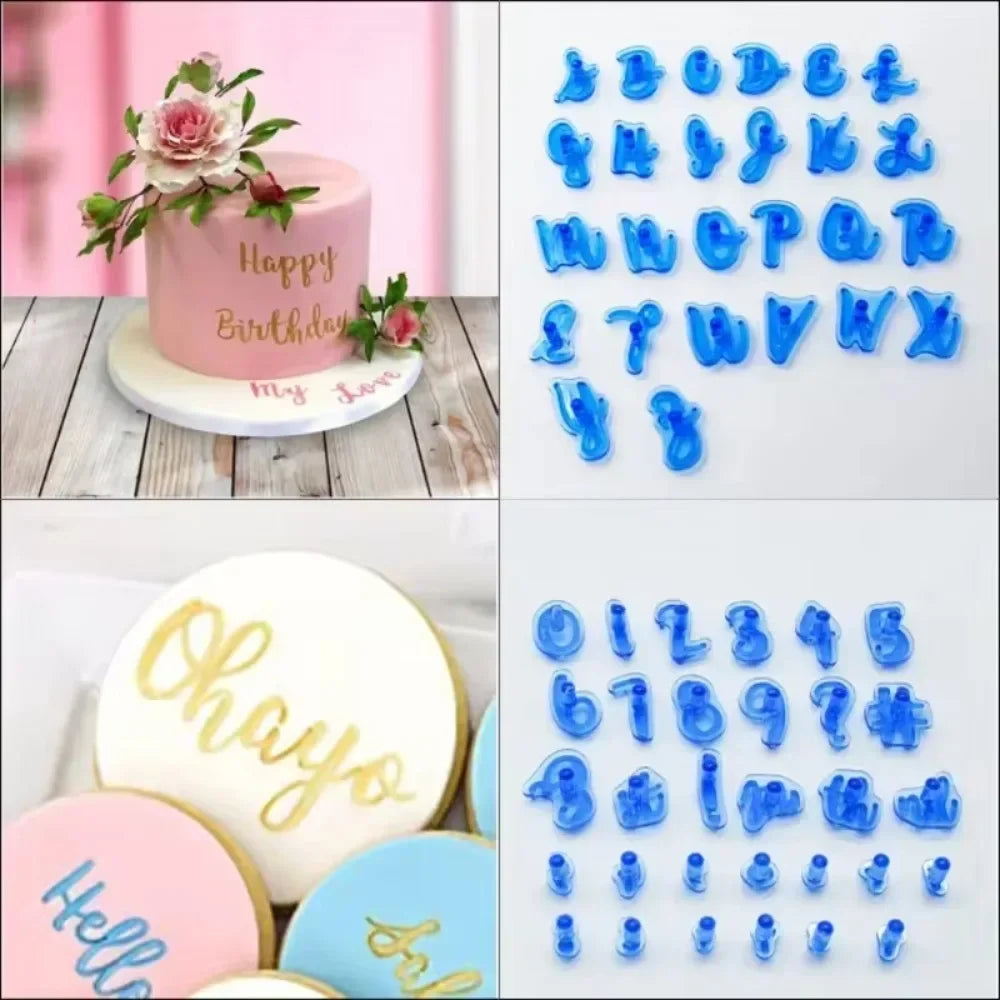 Alphabet & Number Cookie Embosser Mold Set – Upper & Lower Case Cookie Embosser Mold Qme