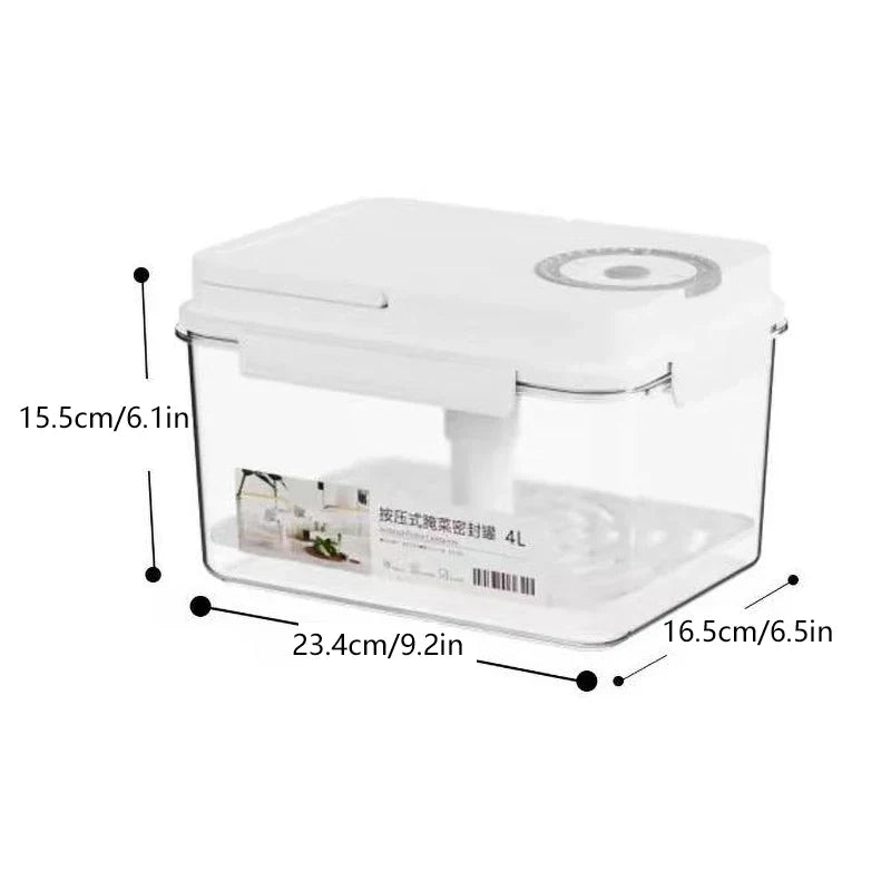 4L Kimchi & Pickle Fermentation Container with Press Plate Fermentation Container Qme