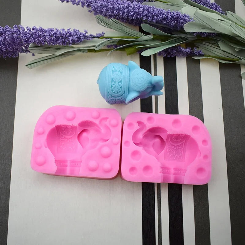 Mini Elephant Silicone Mold – DIY Candle, Resin & Pastry Silicone Craft Mold Qme