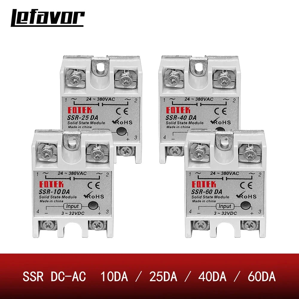 SSR-40DA Solid State Relay 40A 250V 3-32VDC | 10-Pack Solid State Relay Qme