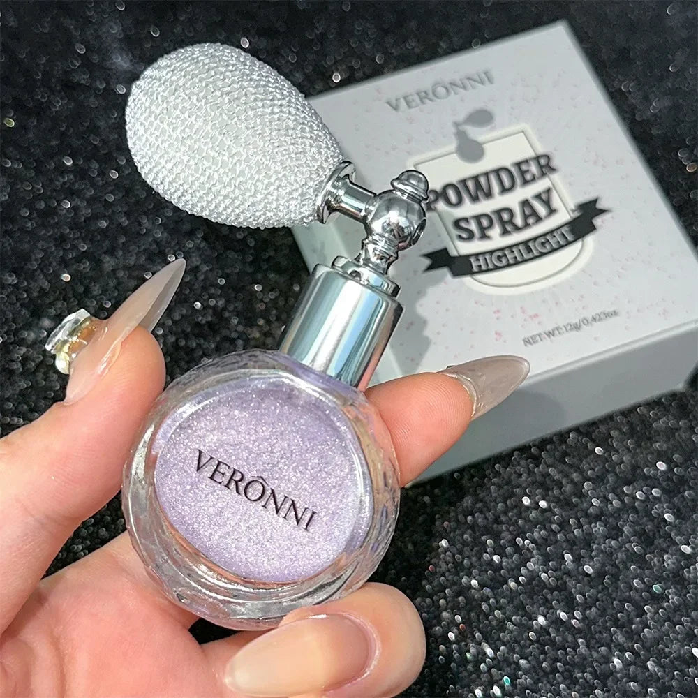 Shimmer Highlight Powder Spray – Waterproof Glitter Body Glow Body Shimmer Spray Qme