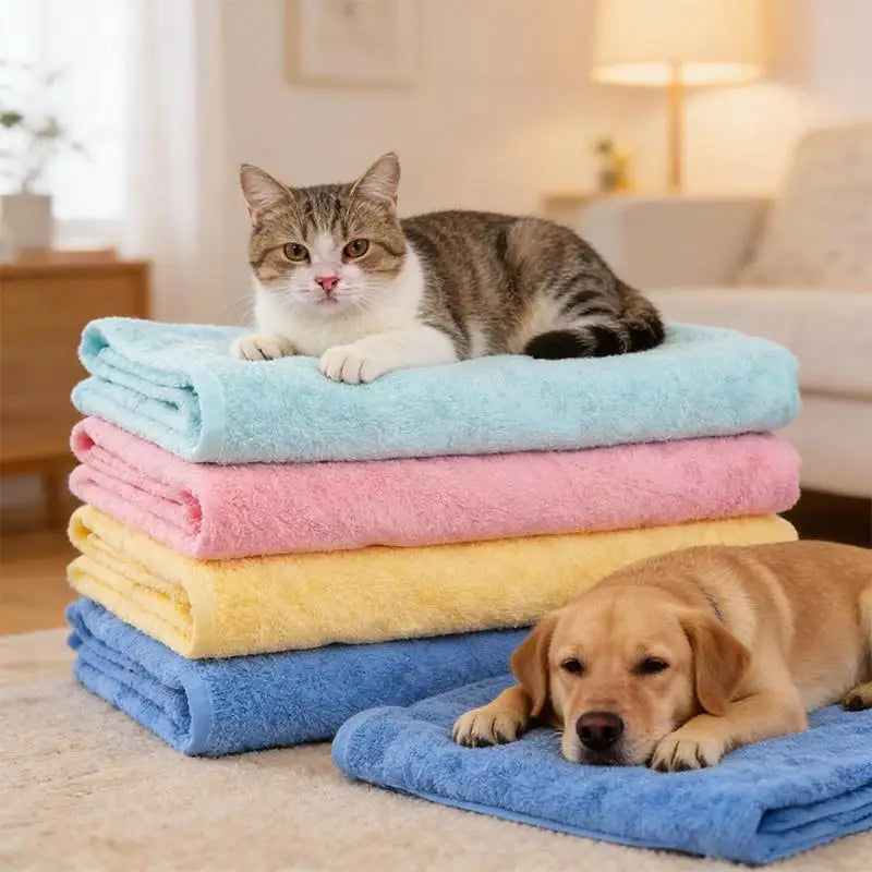 Soft Suede Dog Bath Towel – Absorbent Pet Grooming Towel Pet Grooming Towel Qme