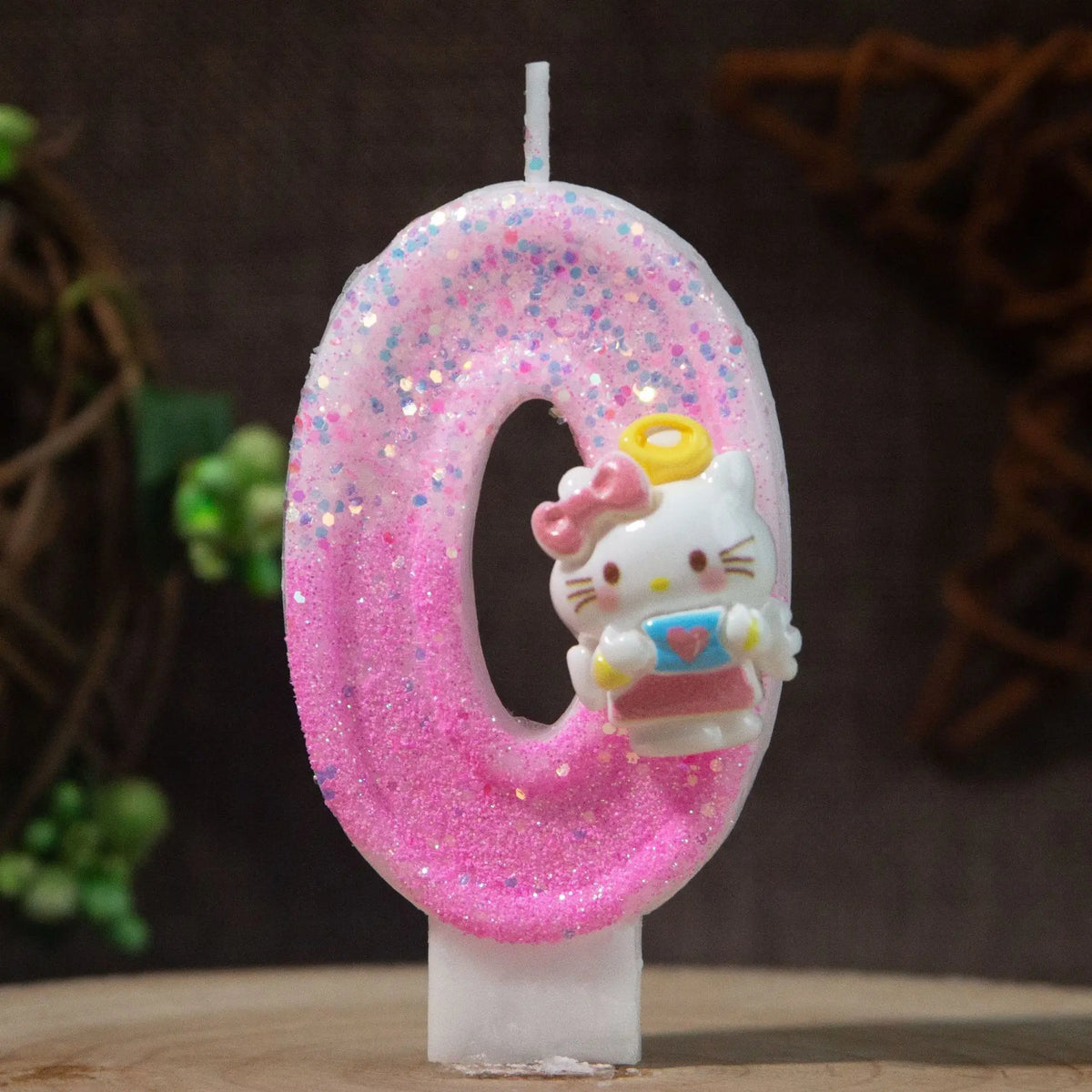 Hello Kitty 0-9 Number Birthday Candles Pink Cake Topper Birthday Cake Candles Qme black