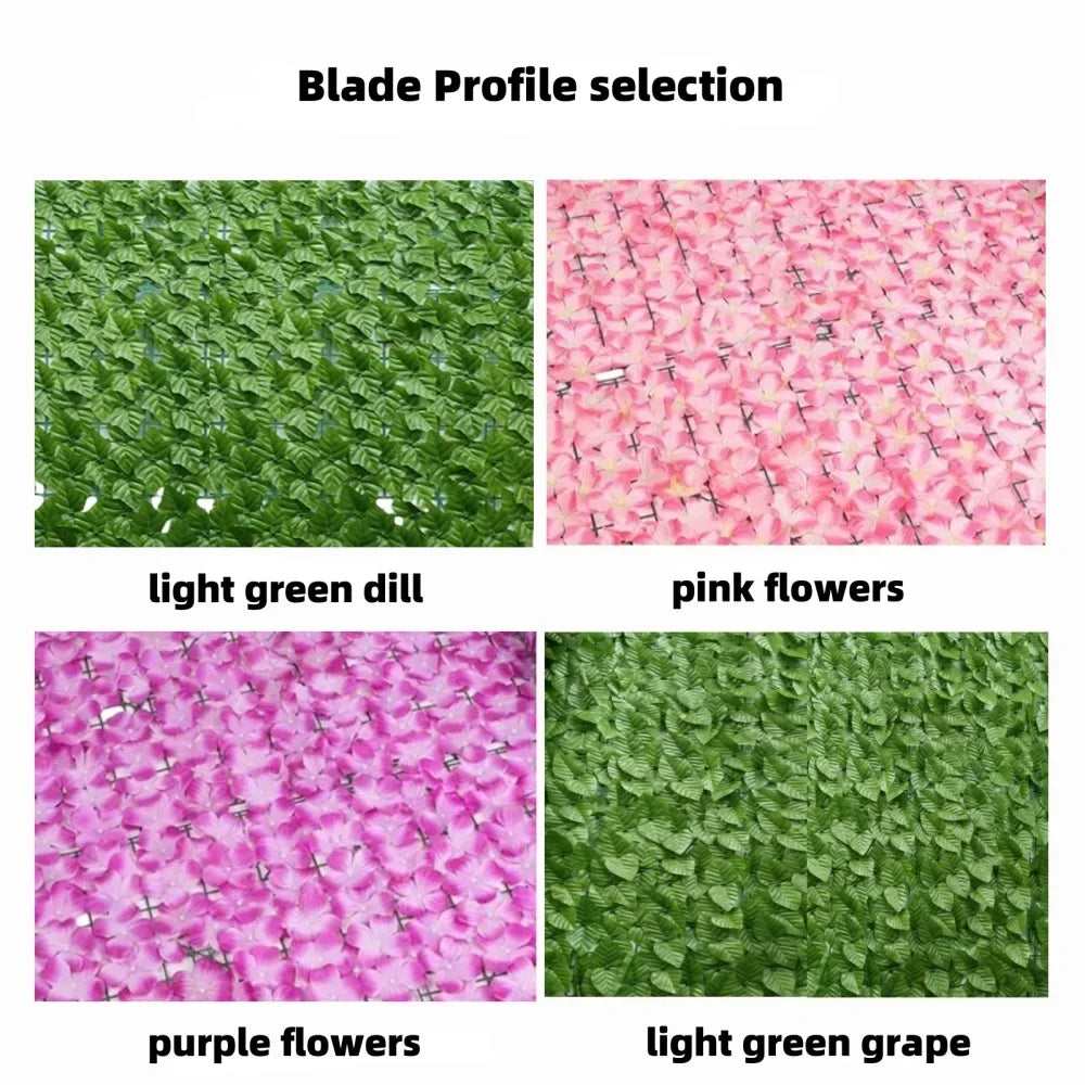 Artificial Flower Leaf Fence Panels 50x100cm | Outdoor Garden Artificial Fence Panel Qme