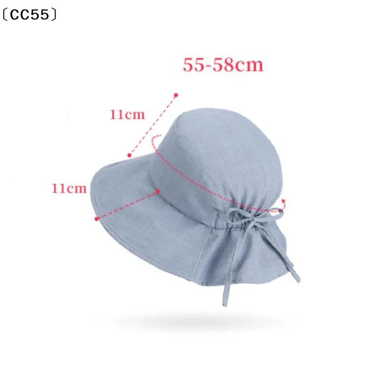Women's Wide-Brim Foldable Sun Hat with Bow | Beach Travel Wide Brim Sun Hat Qst