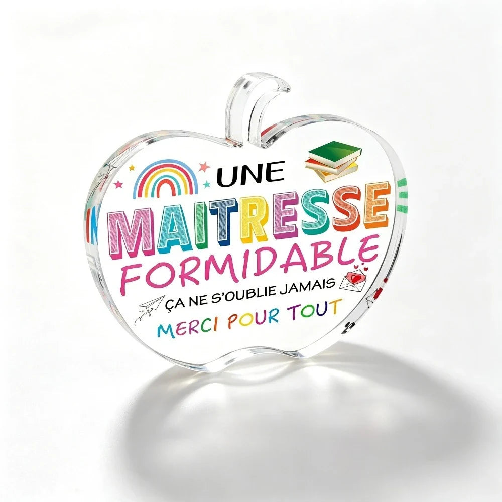 Acrylic Irregular Desk Plaque – Principal & School Office Gift Desk Plaque Qme