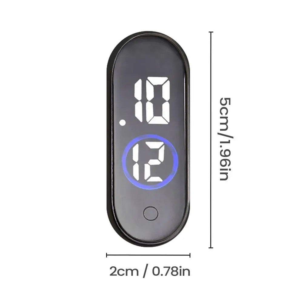 Mini Waterproof Luminous Digital Clock – Car Adhesive Mount Mini Car Clock Qme 04