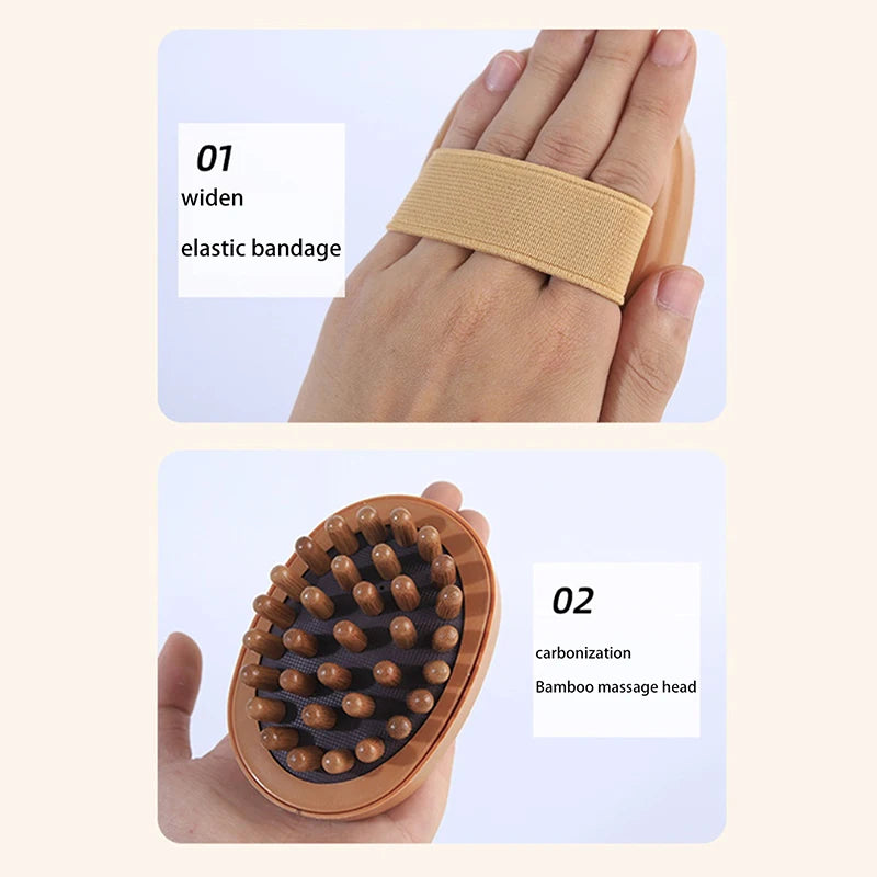 Wooden Handheld Body Massage Brush – Dry Brushing Tool Body Massage Brush Qst