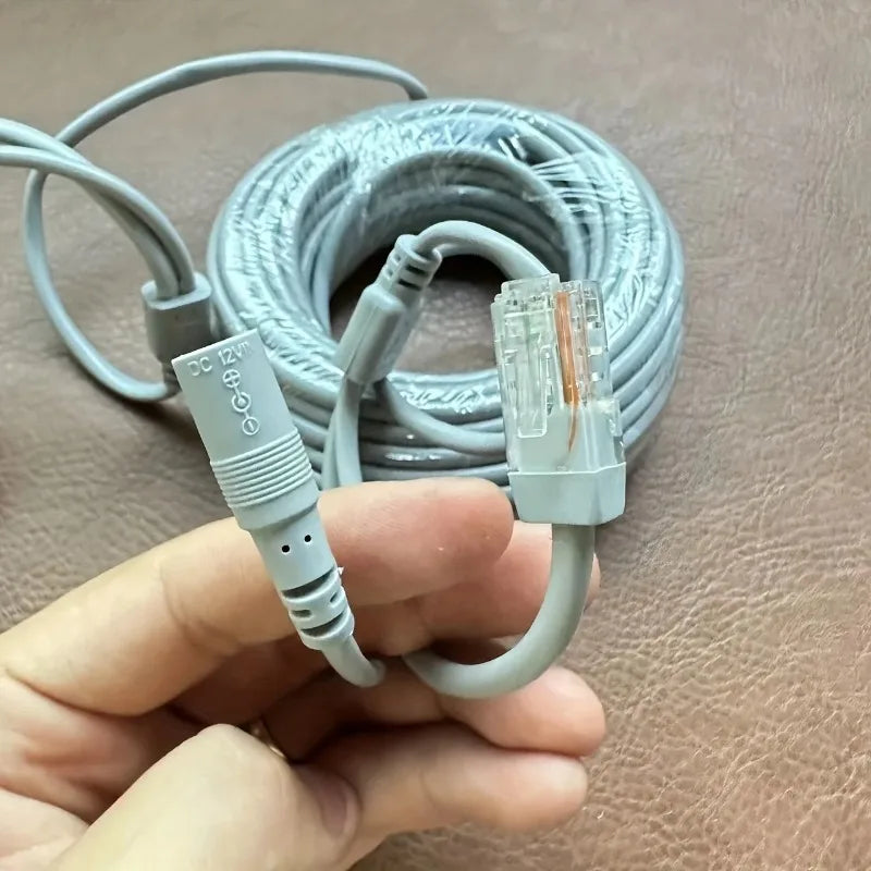 RJ45 2-in-1 Power & Ethernet Combo Cable for Surveillance Ethernet Combo Cable Qme