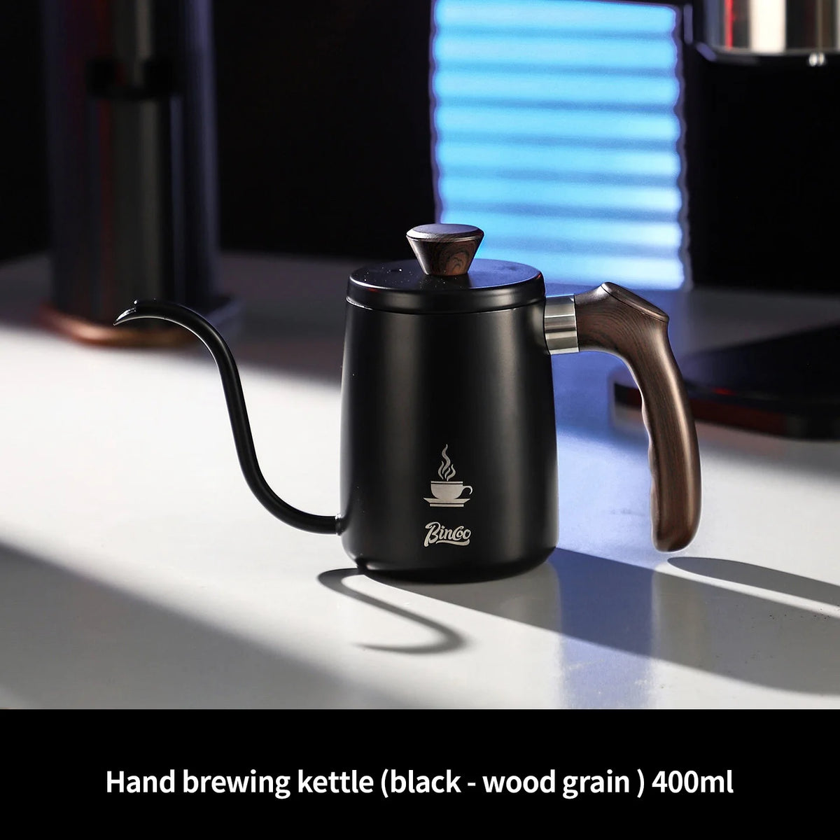 Bincoo Pour Over Coffee Kettle 304 Stainless Steel 400/600ml Pour Over Kettle Qst black wood 400ml