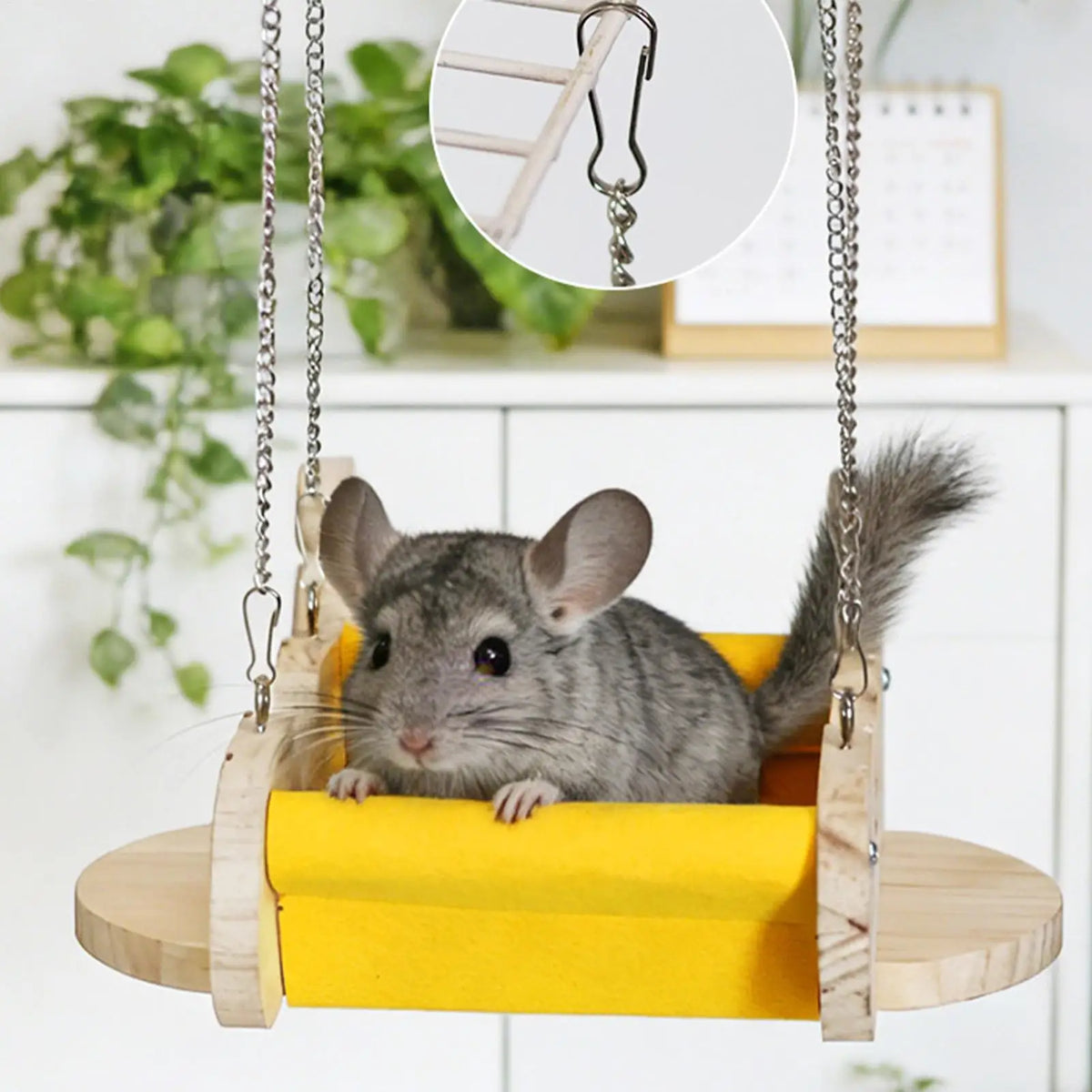 Airplane Wooden Hammock Swing for Ferrets, Hamsters & Small Pets Small Pet Hammock Swing Qme