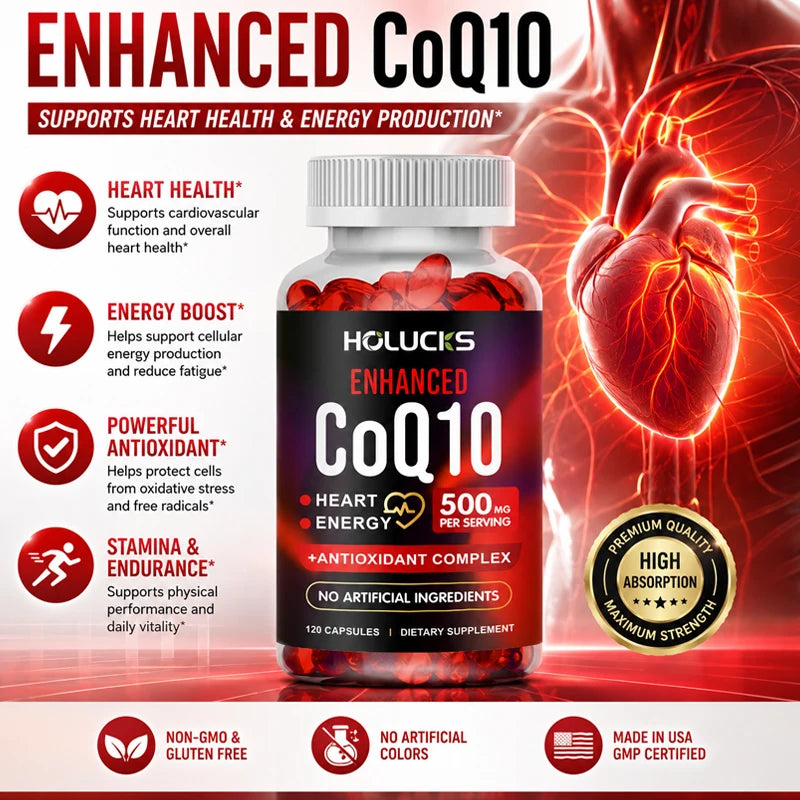 Liposomal CoQ10 with Citrus Bergamot & Grape Seed – 120ct CoQ10 Supplement Qst