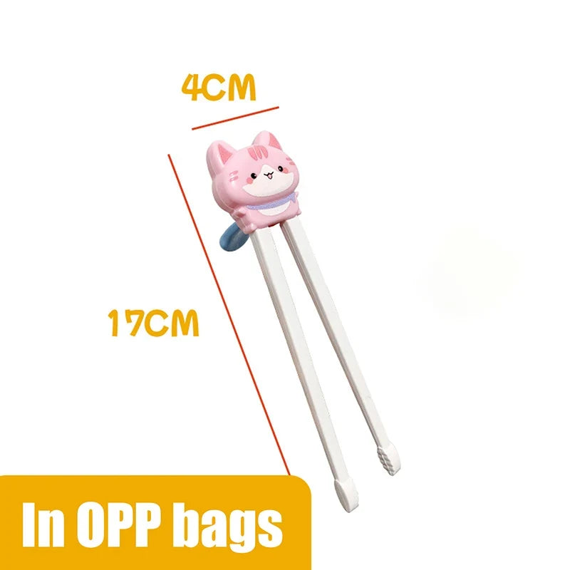 Baby Kids Cartoon Animal Training Chopsticks | Silicone, 1 Pair Kids Training Chopsticks Qme A4
