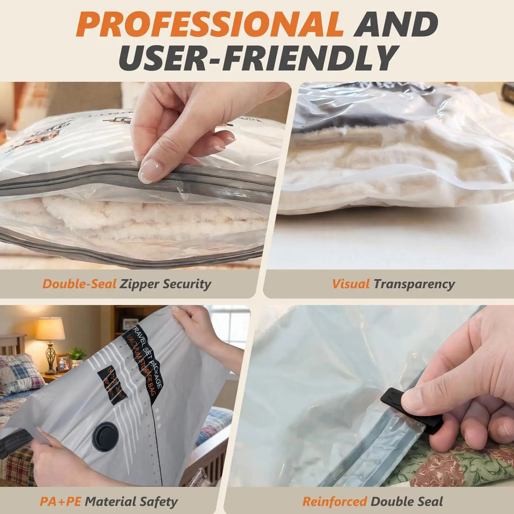 Vacuum Seal Compression Bags for Blankets & Bedding Storage Vacuum Storage Bags Qme
