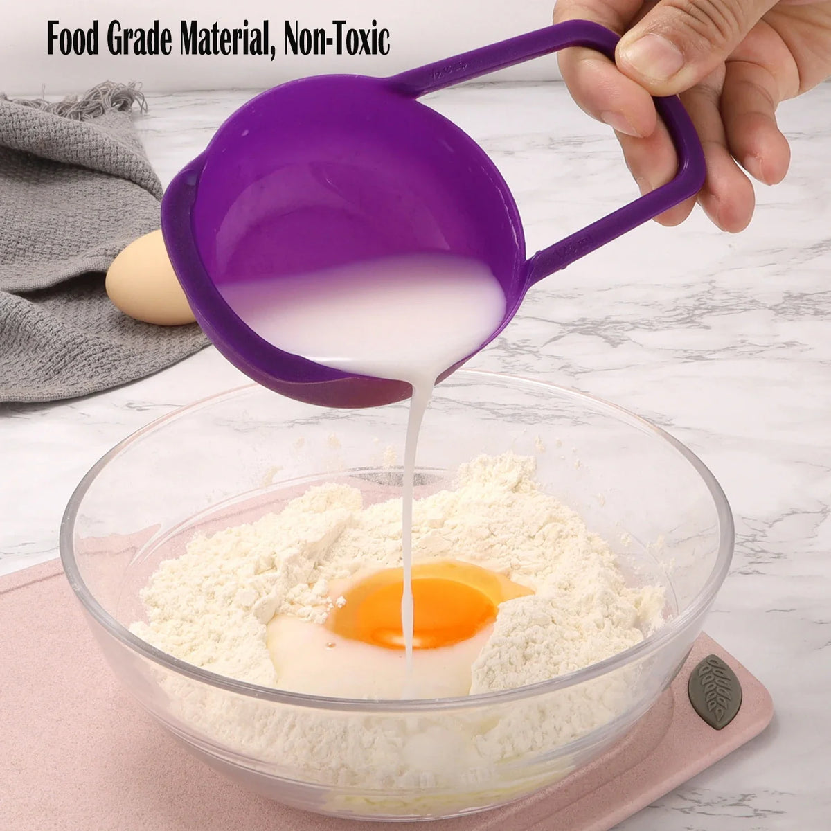 Rainbow Measuring Cups & Spoons Set – Accurate Baking Tools Measuring Cup Set Qme